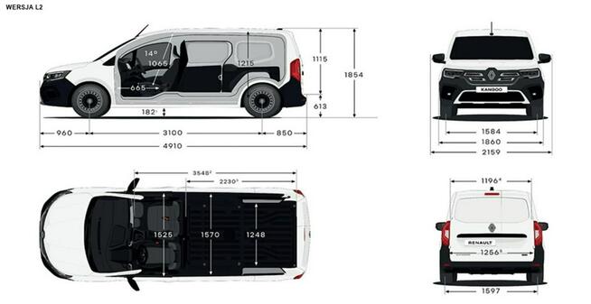 Renault Kangoo VAN EXTRA L2 1.5 dCi115/kamera/czujniki/ekranDotykowy