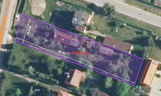 Działka 1629 m² z mediami | Sędziszów