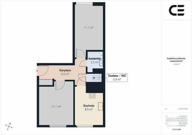 2 pokoje | 42,2 m² | 1 piętro | garaż + ogród