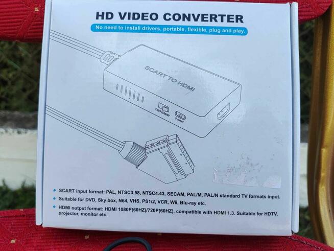 Konwerter Adapter Przejściówka Euro Scart HDMI Playstation