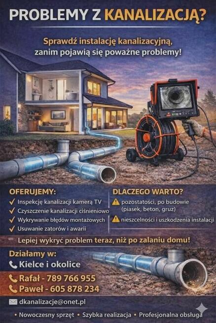 Pogotowie kanalizacyjne, udrażnianie.