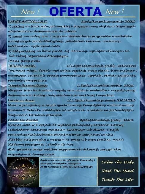 HeadSpa Masaze Odnowa Biologiczna Naturoterapie