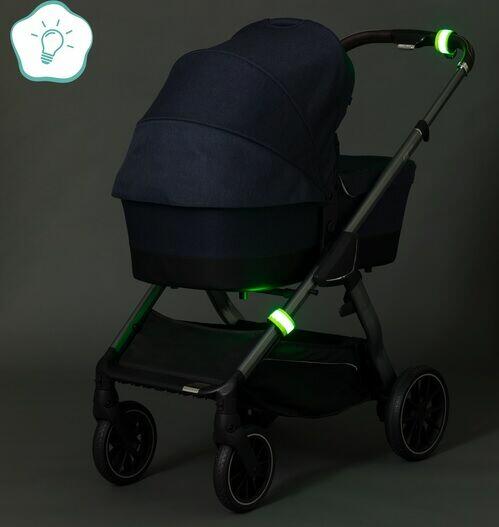 Opaski zatrzaskowe odblaskowe LED żółte 2szt. Neon Fillikid