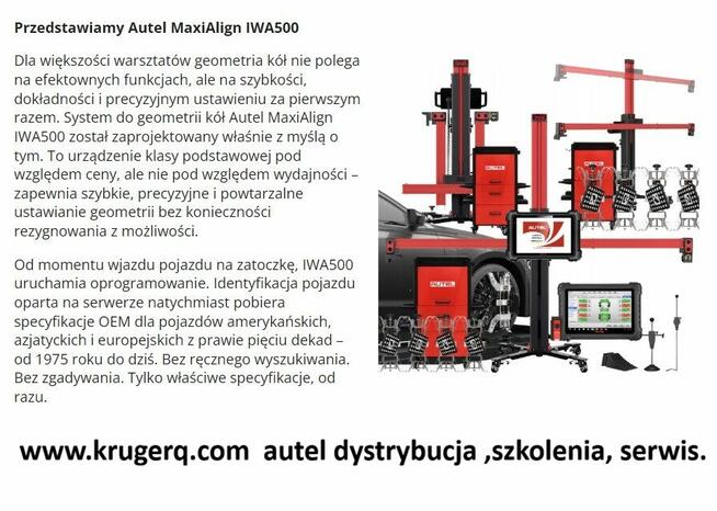 Autel IWA500 MaxiAlign 3D - Geometria Krugerq wyposażenie