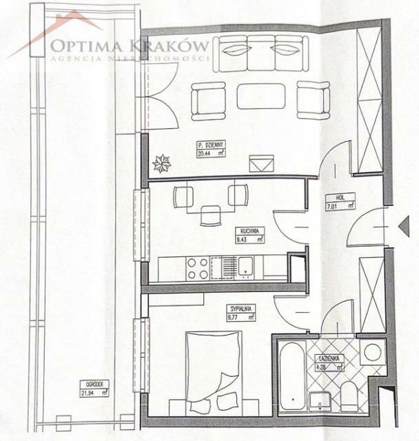 Mieszkanie Kraków Podgórze, Płaszów, Myśliwska