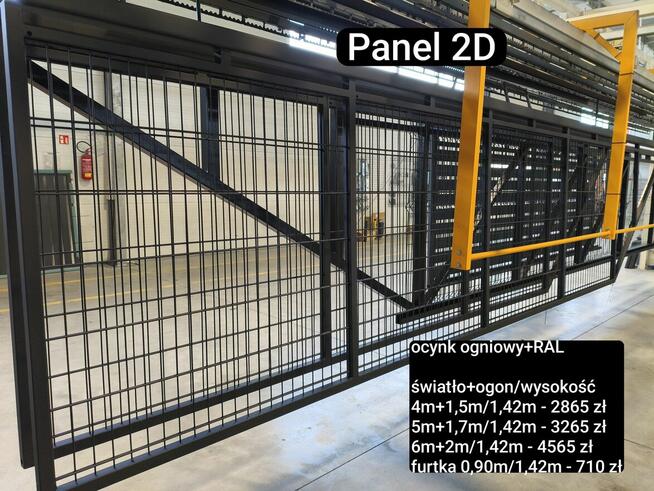 Brama przesuwna 4m wypełnienie panel aluminiowy, inne modele