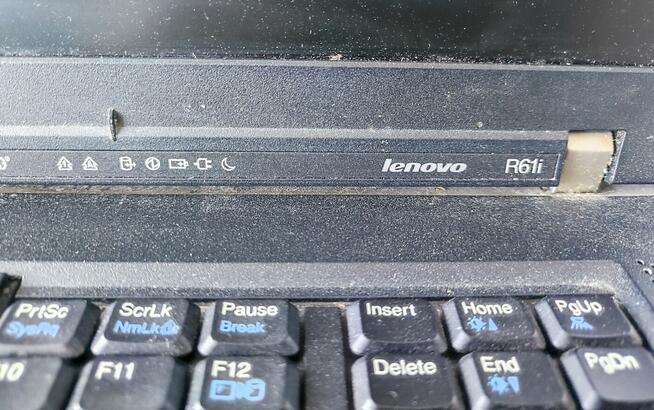Laptop Lenovo R61i ThinkPad uszkodzony nie kompletny