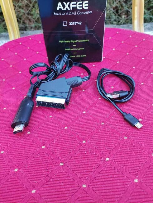 Adapter kabel przewód przejściówka Euro Scart HDMI konwerter
