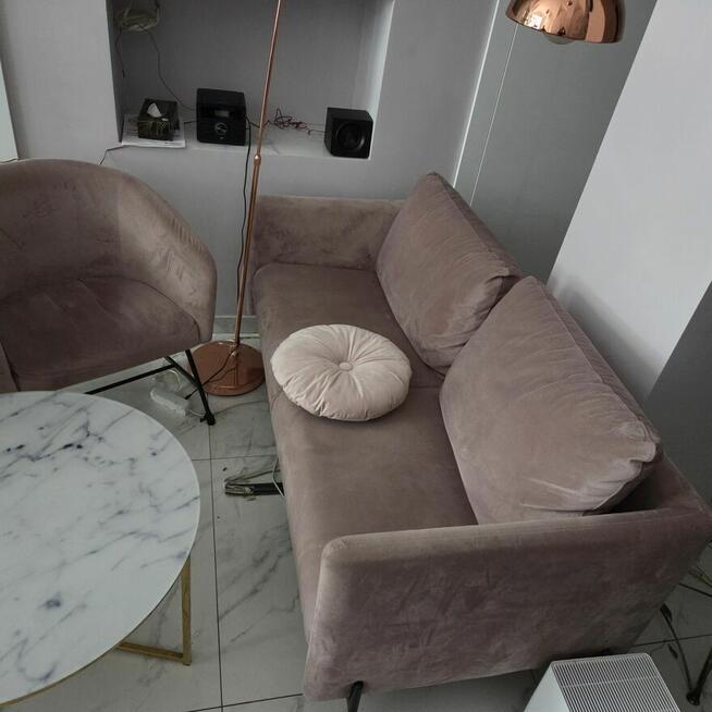 Styl i wygoda! Komplet : sofa, 3 fotele i 2 pufy