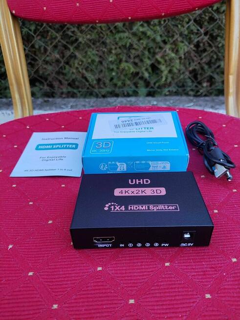 Rozdzielacz HDMI Rozgałęźnik splitter spliter adapter