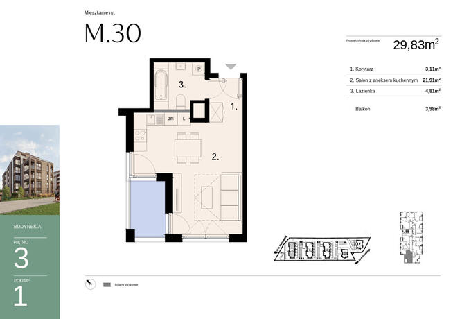 Nowe mieszkanie > 29.83 m2