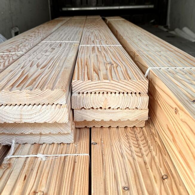 deska tarasowa modrzew ryflowane deski 145x28 mm dł.2-5 m