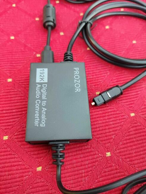 Konwerter optyczny Audio Dać SPDIF Toslink cyfrowy analogowy