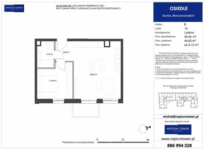 RUMIA | Nowoczesne 2 Pokoje Błonie Janowskie (44,57 m²)