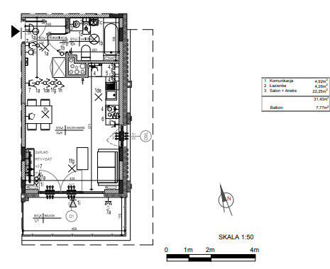 NOWE mieszkanie 1 pokojowe > 31,43 m2
