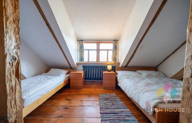 Zdory, dom z bala na działce 6471 m2, basen, sauna