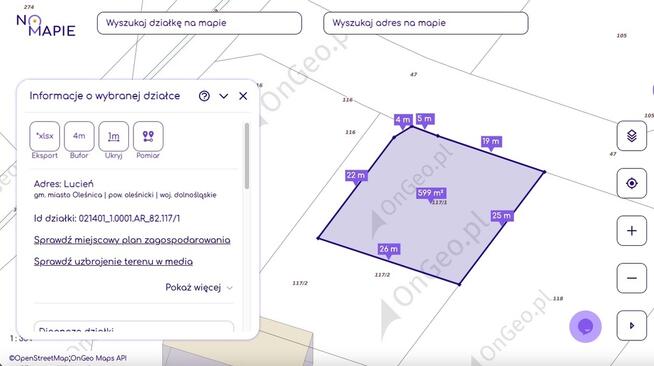 Lucień | Działka budowlana | 600 m2 | ul. Włoska