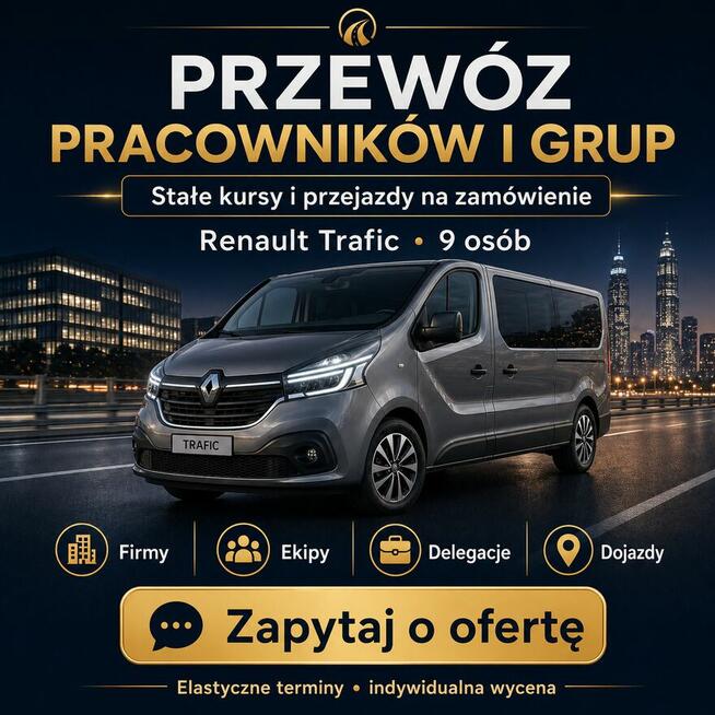 Przewóz osób Renault Trafic 9-osobowy