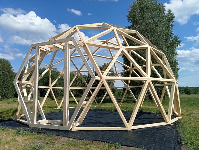 Kopuła geodezyjna 35m2. Konstrukcja pod glamping. OFF GRID.