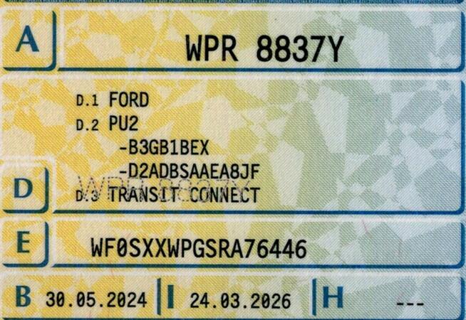 Ford Transit Connect Tempomat L2 Parktonic 100KM FV23% VAT-1 Niski Przebieg Gwarancja