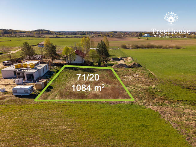 Ruszajny Barczewo – działka z WZ i mediami 1084 m2