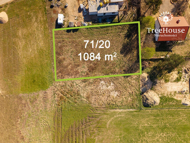 Ruszajny Barczewo – działka z WZ i mediami 1084 m2