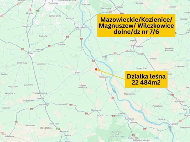 Działka leśna 22 484 m² – godzina od Warszawy!