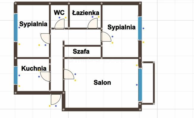 Sprzedam: Komandorska, 3 pokoje, balkon, 54,66 m²