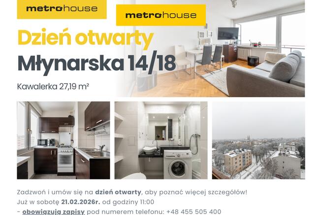 Słoneczna kawalerka z balkonem na 9. piętrze