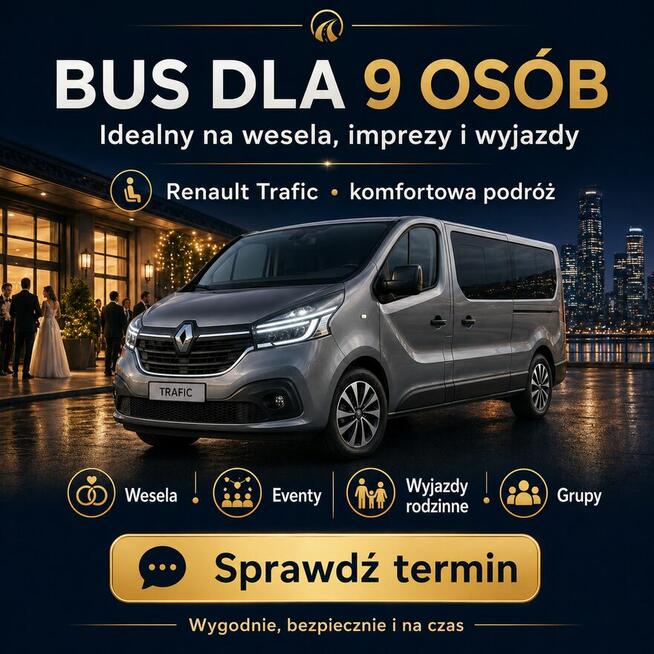 Przewóz osób Renault Trafic 9-osobowy