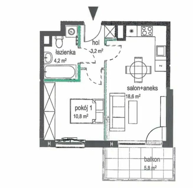 Apartamentowiec *Duży balkon *Garaż *Zabudowa na wymiar