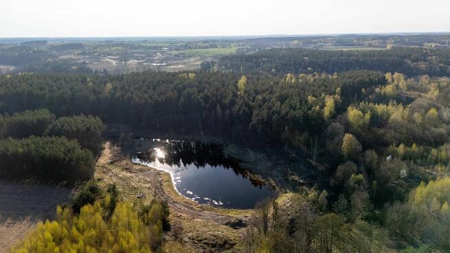 Działka 4361 m² z wydaną WZ | 250 m² zabudowy | staw| Pinino