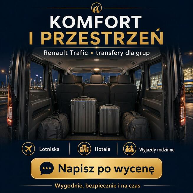 Przewóz osób Renault Trafic 9-osobowy