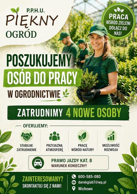 Ogrodnik - praca dla Pań I Panów