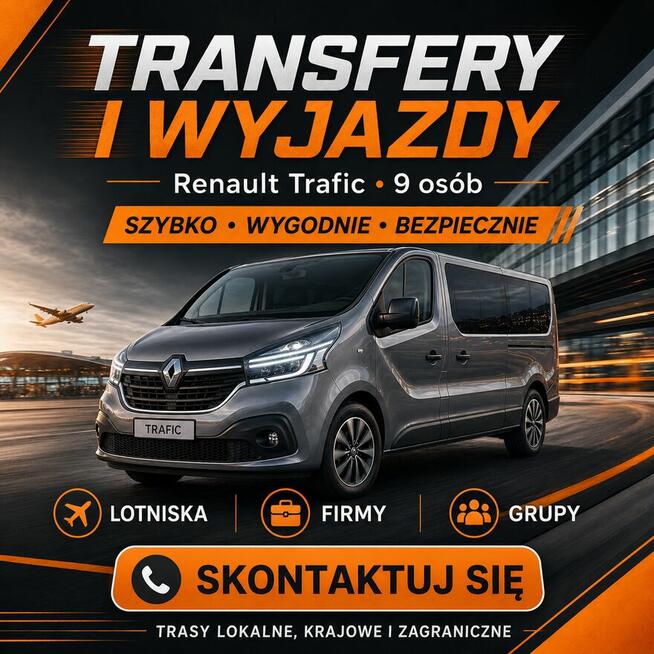 Przewóz osób Renault Trafic 9-osobowy