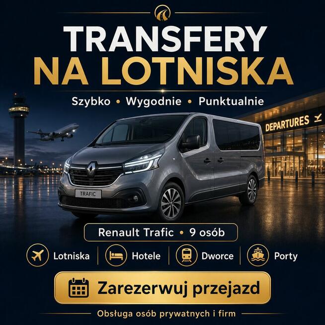 Przewóz osób Renault Trafic 9-osobowy