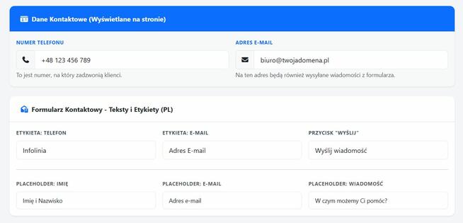 Szybki CMS | Landing Page | SEO | Zero baz danych !