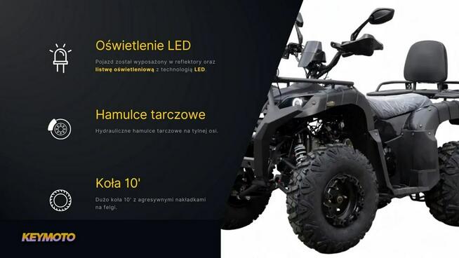 Inna Inny Quad ATV 250cc HUMMER Automat LED Oparcie Lusterka Hak Chłodnica Oleju