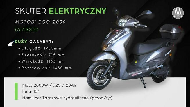Inna Inny Skuter Motor Motorower Elektryczny L1e-B Motobi Classic 2000W 72V AM