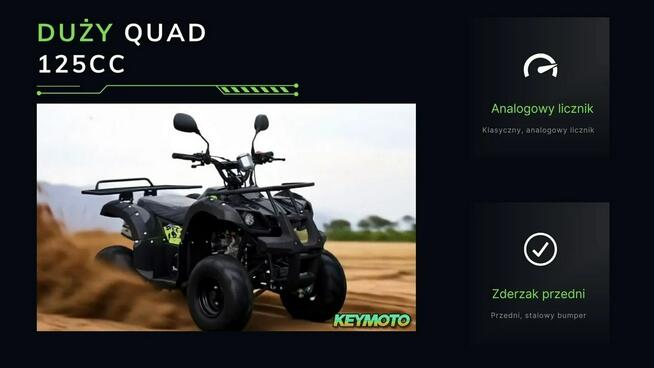 Inna Inny Quad ATV 125cc MODEL N7 Automat Koła 7 Piloty Licznik Zrywka Lusterka