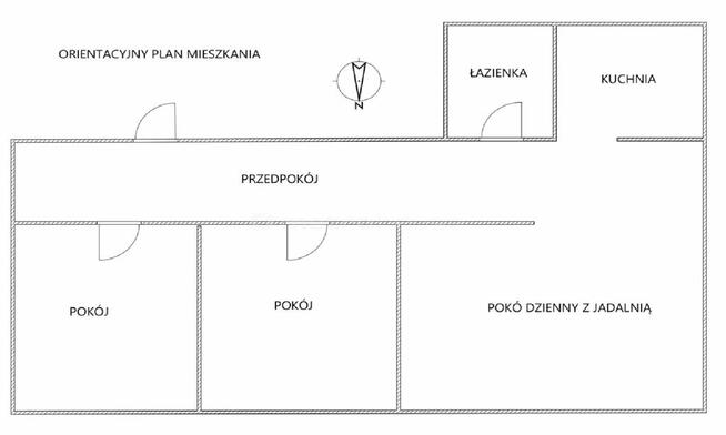 Trzy pokoje ul. Zwycięstwa.