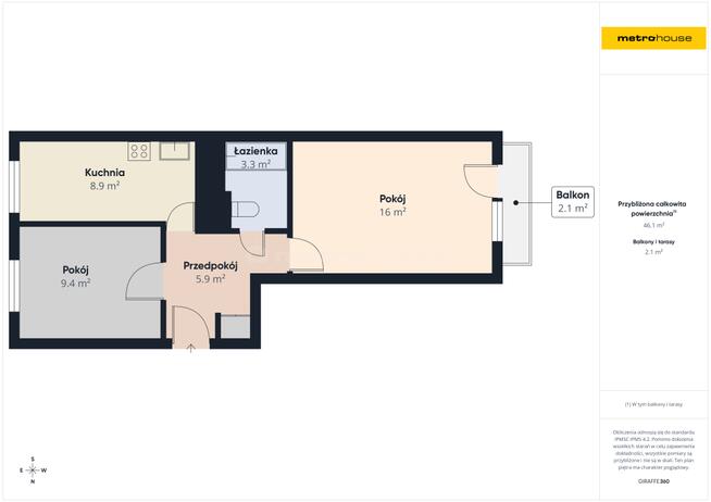 2 pokoje, 45 m2, balkon, Oświęcim, Osiedle Błonie