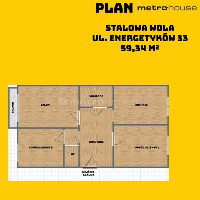 Wynajem: duże mieszkanie 59 m² Energetyków