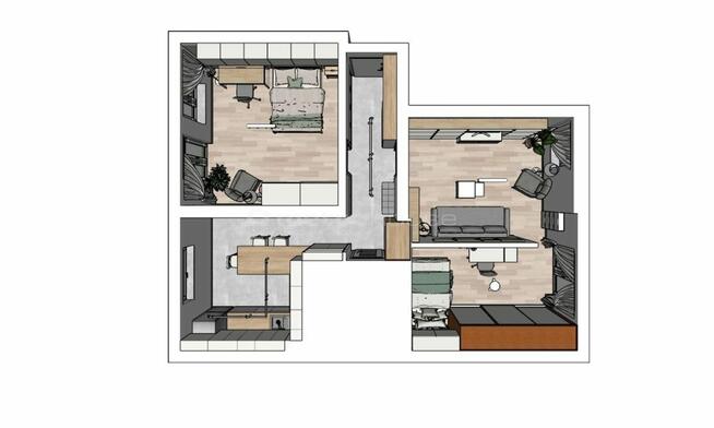 Przestronne mieszkanie 66,59 m² na parterze Olecko
