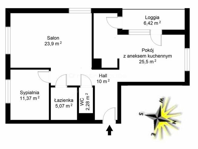 Luksusowy apartament z loggią blisko Metra