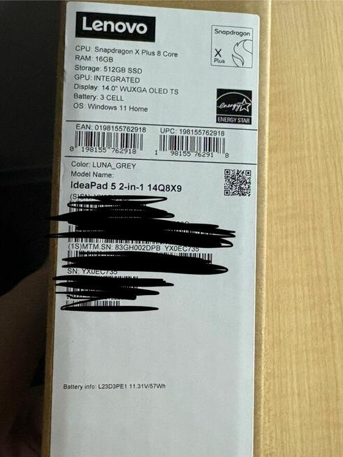Sprzedam laptop Lenovo IdeaPad 5 2-in-1 14Q8X9