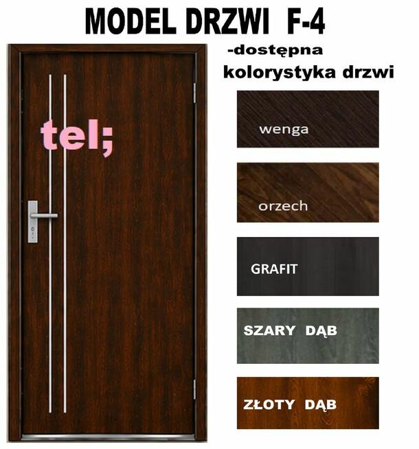 Drzwi zewnętrzne wejściowe akustyczne z montażem