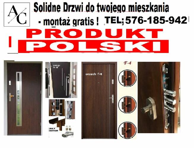 Drzwi zewnętrzne z montażem WEJŚCIOWE do mieszkań