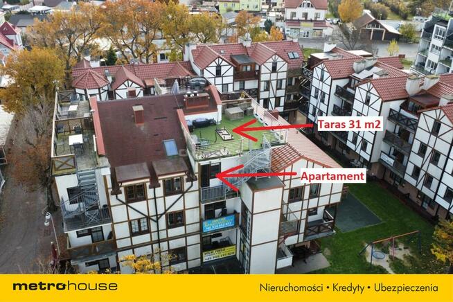 Apartament z tarasem w Rowach, 130 m do morza
