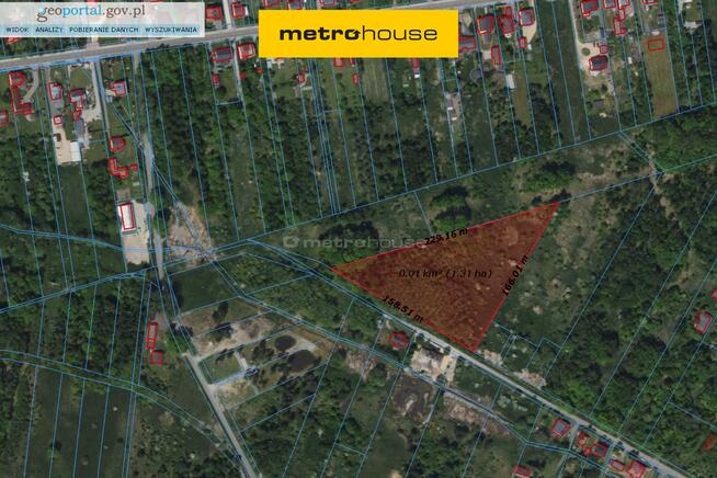 Działka rolno-budowlana 1,31ha Kolonia Poczesna